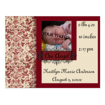 Our Angel Birth Announcment Post Card