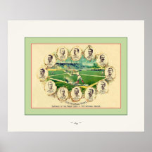 Our Baseball Heroes ~ Vintage Baseball ~ 1895 Poster