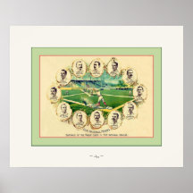 Our Baseball Heroes ~ Vintage Baseball ~ 1895 Poster