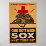 Our boys need sox Red Cross World War 2 posters
