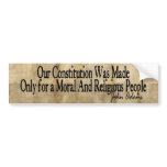 Our Constitution Was Made - John Adams bumper stickers