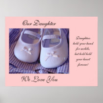 Our Daughter art prints We Love You Baby Booties