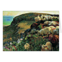 Our English Coast (Stray Sheep) By Hunt William Greeting Cards