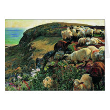 Our English Coast (Stray Sheep) By Hunt William Greeting Cards