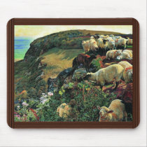 Our English Coast (Stray Sheep) By Hunt William Mousepad