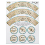Our Faerie Princess, Girl Birthday Cupcake Wrapper flyers