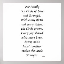 Our Family poster print