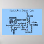 Our Family Rules posters