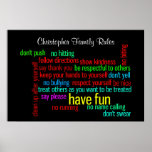 Our Family Rules posters
