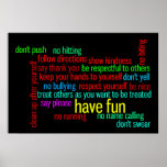 Our Family Rules posters