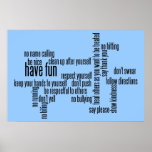Our Family Rules posters