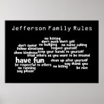 Our Family Rules posters