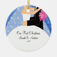 Our First Christmas Ornament Bride & Groom