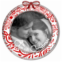 Our First Christmas Ornament RED