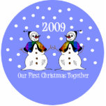 Our First Christmas Together 2009 (GLBT Snowwomen) photo sculptures
