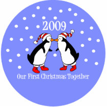 Our First Christmas Together 2009 (Penguins) Photo Cut Outs