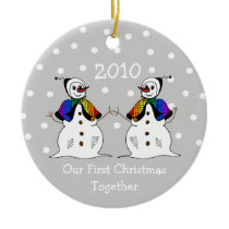 Our First Christmas Together 2010 (GLBT Snowwomen) Ornament