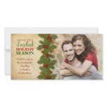 Our First Christmas Together Holiday Photocard Customized Photo Card