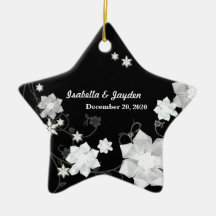 Our First Christmas Winter Wedding Couple Keepsake Christmas Tree Ornaments