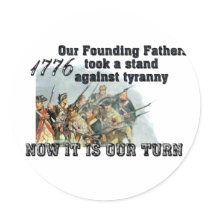 Our Founding Fathers against tyranny Round Stickers