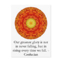 Our greatest glory is not in never falling, but... postcards