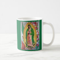 Our Lady of Guadalupe with Mexican Flag Coffe Mug mugs