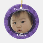 Our Little Gerber Baby Photo Ornament -Grape