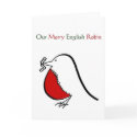 Our Merry English Robin card