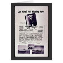 Our Metal Aids Fighting Navy, Western Union Greeting Cards