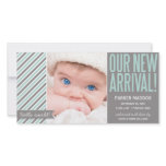 OUR NEW ARRIVAL IN GRAY | BIRTH ANNOUNCEMENT photo cards