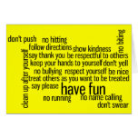 Our School Classroom Rules cards