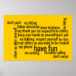 Our School Classroom Rules posters