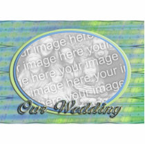 Our Wedding blue yellow photo frame