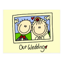 Our Wedding Bride and Groom T-shirts and Gifts Post Cards