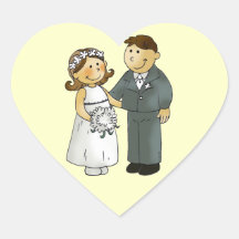 Our wedding heart sticker