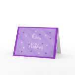 Our Wedding invitations, purple and white stars cards