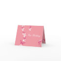 Our Wedding - White flowers and butterflies cards