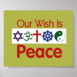 Our Wish PEACE Poster posters
