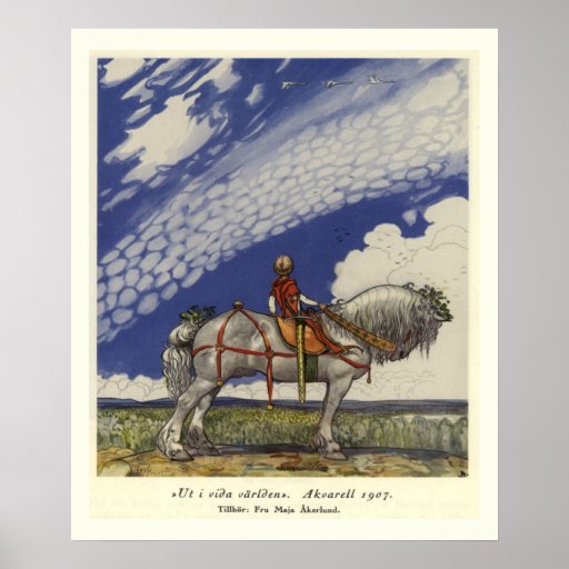 Out Into the Wide World by John Bauer Poster