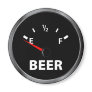 Out of Beer Fuel Gauge