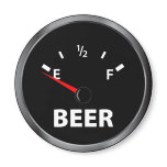 Out of Beer Fuel Gauge magnets