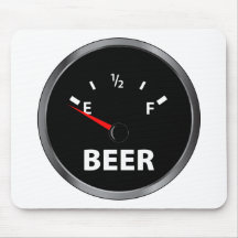 Out of Beer Fuel Gauge Mouse Pad