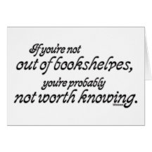 Out of Bookshelves Greeting Cards