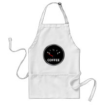Out of Coffee Fuel Gauge Aprons