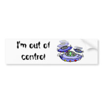 Out of Control UFO bumper stickers
