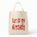 Out of My Kitchen Funny Cook Slogan Tote Bag