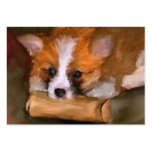 Out of Paper Corgi Dog ACEO Art Trading Cards business cards