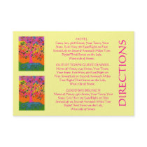 'Out Of Town Guest DIRECTIONS' Card (small rec) Custom Invites
