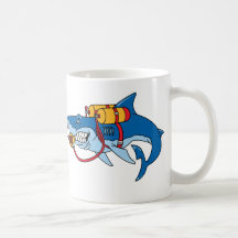Out Of Water Shark Coffee Mugs
