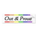 Out & Proud bumper stickers